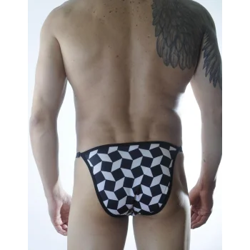 Erkek Metalli Küp Desenli Slip İç Çamaşırı