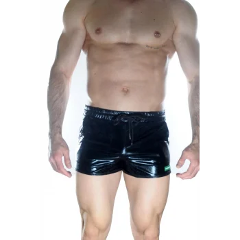 Erkek Siyah Lame Short