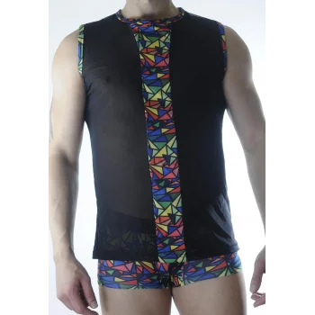 Erkek Transparan Renki Atlet Boxer Takımı