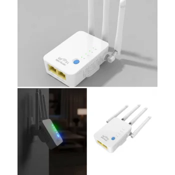 Ev ve Ofis İçin WiFi Güçlendirici WPS Düğmeli Güvenli Tekrarlayıcı