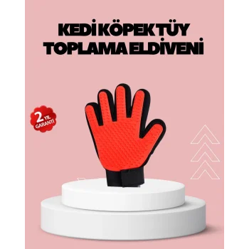 Evcil Hayvanlar İçin Tüy Dökülme Önleyici Eldiven – Masaj ve Temizlik İçin Yumuşak Silikon Uçlu