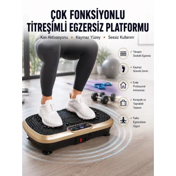 Evde Spor İçin Titreşimli Plate Fitness Platformu Yeni Nesil