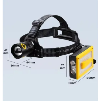 F.B.I Pro F-3003 Alüminyum PM10-TG LED Type-C Powerbank ve Solar Şarjlı Kamp Kafa Feneri