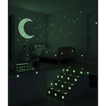 Fosforlu Etiket Karanlıkta Işık Veren Yıldız Tozu Etiketleri