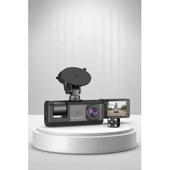 Full Hd 3 Kameralı Araç İçi Güvenlik Kamerası Ön Arka İç Kayıt