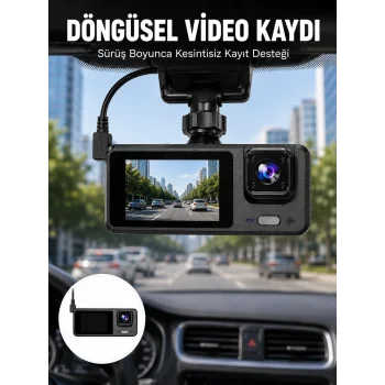 Full HD 3 Kanallı Araç Kamerası – Akıllı Çözümlerle Sürüş Yeni Nesil