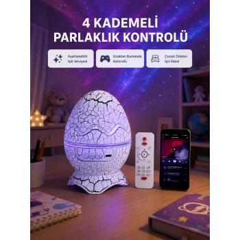 Galaksi Efektli Dinozor Yumurta Projektör – Yüksek Çözünürlüklü