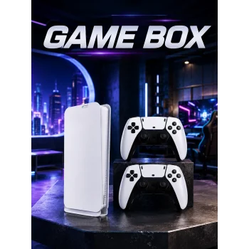 Game Box 3D Çift Oyun Kollu 4K HD Ekran 20000den Fazla Oyun Seçeneği 2.4G Kablosuz