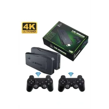 Game Stick El Atarisi 2.4g Kablosuz Çift Kol Oyunlar 4k Game Stick 3500 Oyunlu Atari Uyumlu