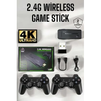 Gaming Atari 2.4g Uyumlu Kablosuz Çift Kol Game Stick