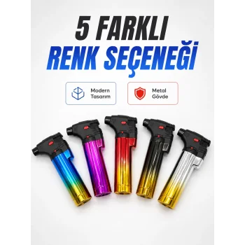 Gaz Dolumlu Rüzgar Dayanıklı Pürmüz Çakmak Ayarlı Alev Güçlü Performans
