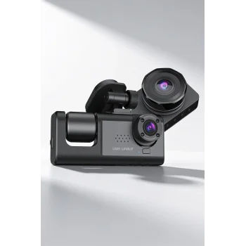 Gece Görüşlü 3 Kameralı Araç İçi Kamera Geri Görüş Destekli Dashcam