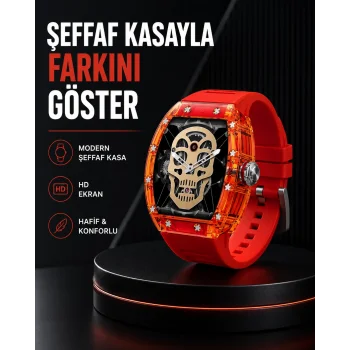 Geniş Ekranlı Akıllı Saat Şık ve Modern Tasarım Yeni Nesil