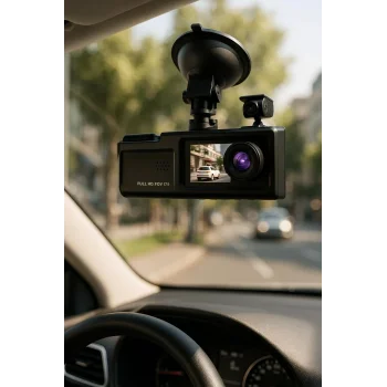 Geri Görüş Destekli Araç İçi Kamera 3 Kameralı Full Hd Kayıt Sistemi