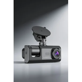 Geri Görüş Kameralı 3 Kameralı Araç İçi Kamera Gece Görüşlü Dashcam