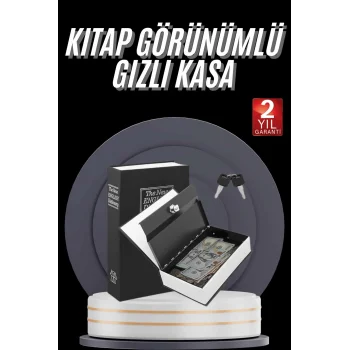 Gizli Kasa Kilitli Sözlük Görünümlü 18cm Gizli Kasa Büyük Boy Anahtarlı