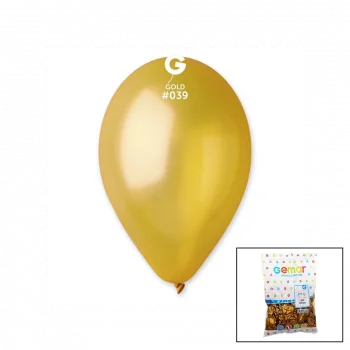 GM-110-39 METALİK - ALTIN BALON 11'' - 28CM - 100 PARÇA (5047)
