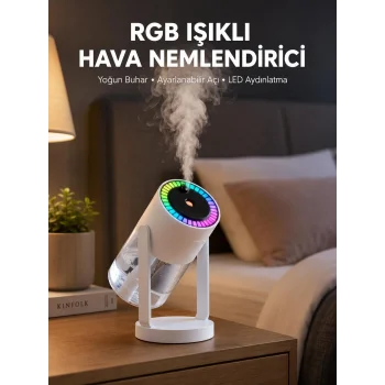 Gökyüzü Projektörlü Buhar Makinesi Ev Ofis ve Araç Uyumlu Yeni Nesil