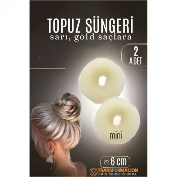 GOLD Mini Saç Topuz Süngeri  2 ADET 6 CM Çap 2.5 cm Kalınlık 721878