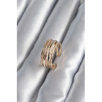 Gold Renk Ayarlanabilir Kadın Yüzük