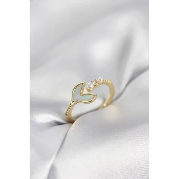 Gold Renk Balık Kuyruğu Model Kadın Yüzük