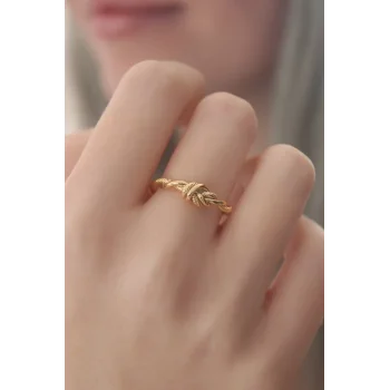 Gold Renk Halat Düğüm Model Kadın Yüzük