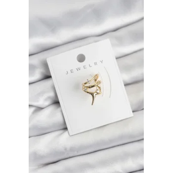 Gold Renk Pirinç Diken Model Kıkırdak Earcuff Küpe
