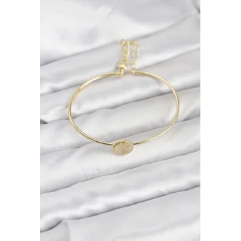 Gold Renk Pirinç Model Kadın Bileklik