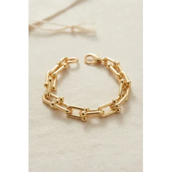 Gold Renk Pirinç Tifani Model Kadın Bileklik
