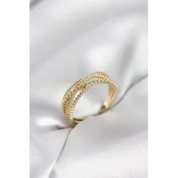 Gold Renk Sarmal Model Kadın Yüzük