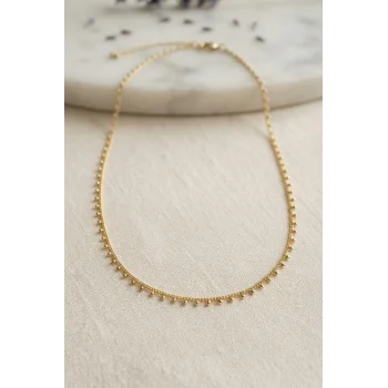 Gold Renk Topçcuk Model 60 cm Kadın Kolye