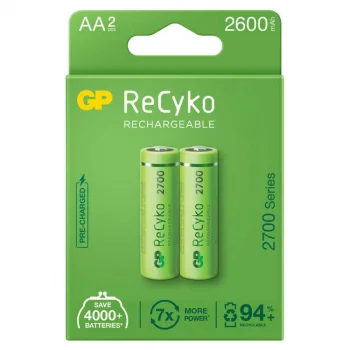 GP ReCyko 2600mAh AA Şarj Edilebilir Kalem Pil 2lİ Paket