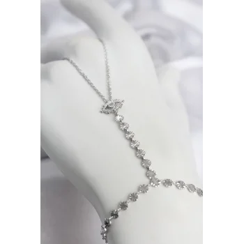 Gümüş Renk Pirinç Zirkon Taşlı Göz Model Şahmeran