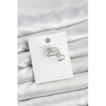 Gümüş Renk Zirkon Taşlı Yıldız Model Kıkırdak Earcuff Küpe