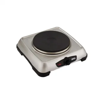 GÜMÜŞ TEK GÖZLÜ MİNİ ELEKTRİKLİ OCAK 1500W AYARLANABİLİR TERMOSTAT ISITICI YÜZEY = 18CM AP-516 (5047)