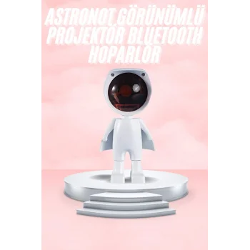 Gün Batımı Lambası Işık Arka Plan Projektör Sevimli Astronot Enerji Tasarruflu