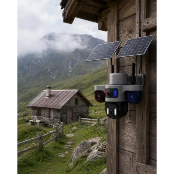 Güneş Enerjili Çiftlik Kamerası 3 Lensli 9MP Solar Kamera 2 Yıl Garantili
