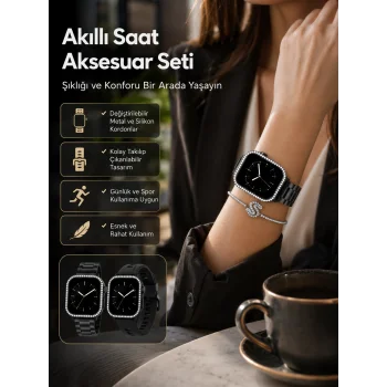Günlük Kullanıma Uygun Akıllı Saat Aksesuar Paketi Yeni Nesil