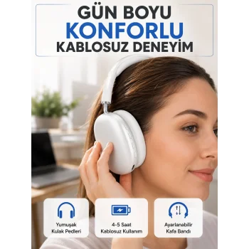 Gürültü Azaltmalı Bluetooth Kulaklık | 5 Saat Kesintisiz Müzik Yeni Nesil