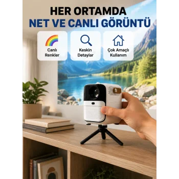 Hafif ve Taşınabilir Projektör – 750 Gram Ağırlıkla Mobil Kullanıma Uygun Yeni Nesil