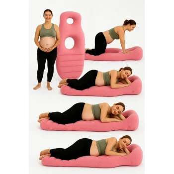 Hamile Uyku Minderi Tam Vücut Destekli Ergonomik Gebelik Yan Yatma Yatağı