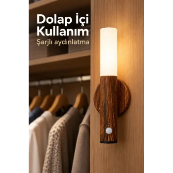 Hareket Sensörlü Kablosuz Gün Işığı Duvar Lambası