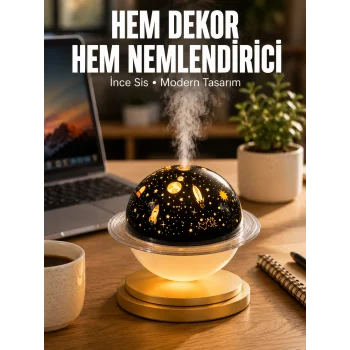 Hava Nemlendirici Renk Değiştiren Oda Kokusu Yıldızlı Projektör