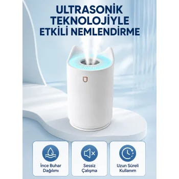 Hava Nemlendirici Ultrasonik Aroma Difüzör 7 Renk LED Işıklı Gece Lambası