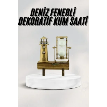 Hediyelik Kum Saati Retro Dekoratif Deniz Feneri Kum Saati