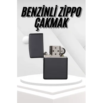 Hediyelik Zarif  Siyah Benzinli Çakmak