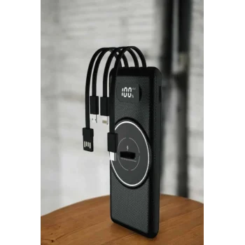 Hızlı Şarj Dijital Göstergeli Powerbankli Çoklu Şarj Özelliği