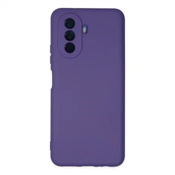Huawei Nova Y70 Kılıf Nano İçi Kadife Silikon - Mor