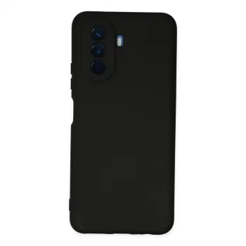 Huawei Nova Y70 Kılıf Nano İçi Kadife Silikon - Siyah