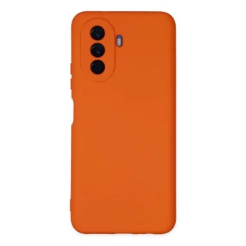 Huawei Nova Y70 Kılıf Nano İçi Kadife Silikon - Turuncu